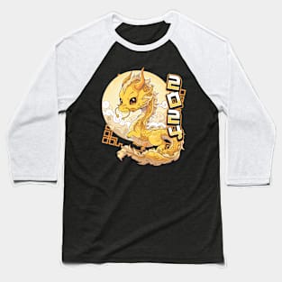 Chinese New Year 2024 Cute Moon Dragon Baseball T-Shirt